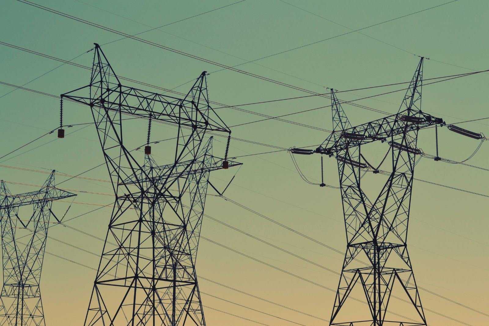 High-voltage transmission towers